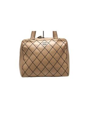 Chanel Wild Stitch Gunmetal Leather Handbag
